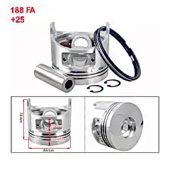 Piston Sekman Takımı 188F-12Hp 0.25