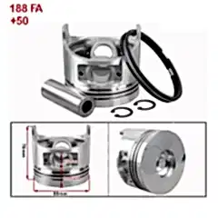 Piston Sekman Takımı 188F-12Hp 0.50