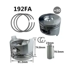 Piston Sekman Takımı 192F-15Hp 0.50