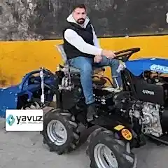 Yavuz 4x4 Mini Traktör 15 HP Dizel Motorlu Marşlı Rotovatörlü Çapa Makinesi