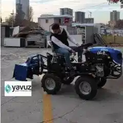 Yavuz 4x4 Mini Traktör 15 HP Dizel Motorlu Marşlı Rotovatörlü Çapa Makinesi