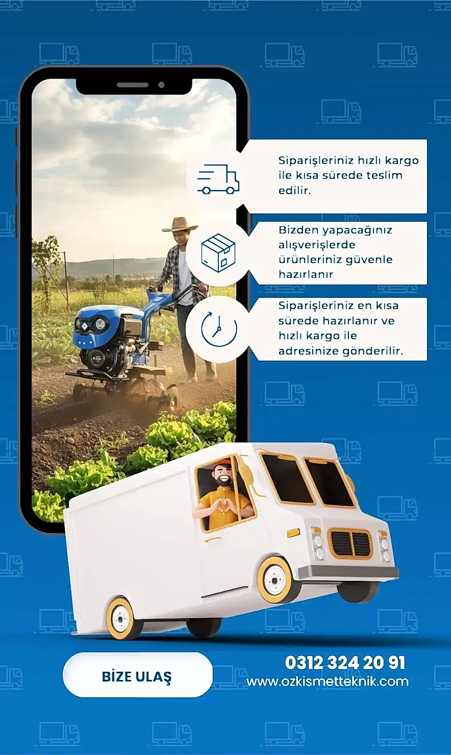 Oleo-Mac Türkiye hızlı ve güvenli kargo hizmeti