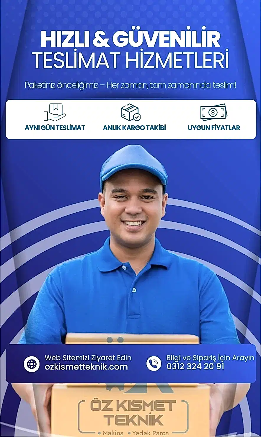 Siparişlerde hızlı ve güvenli gönderim